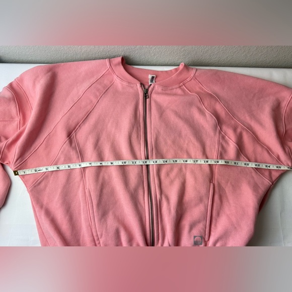 Daily Practice by Anthropologie Pink Fleece Jacket Full Zip Size Medium Like New - Picture 8 of 9